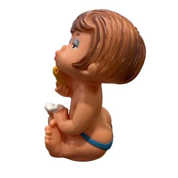 Vintage Rubber Squeaker Toy Ideal Baby Girl Singing with Bird & Music - Picture 3 of 11